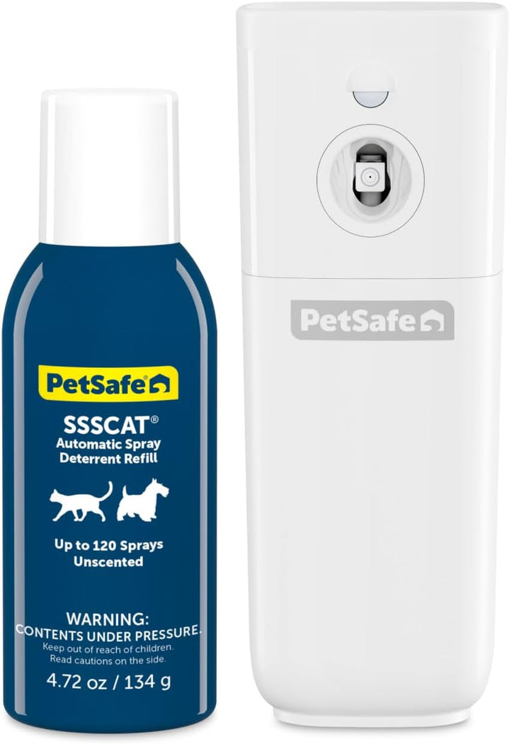 SSSCAT Automatic Spray Pet Deterrent - Contactless Behavior Correction - Motion Sensor Air Burst - Odorless - Non-Staining - Versatile Placement Spray
