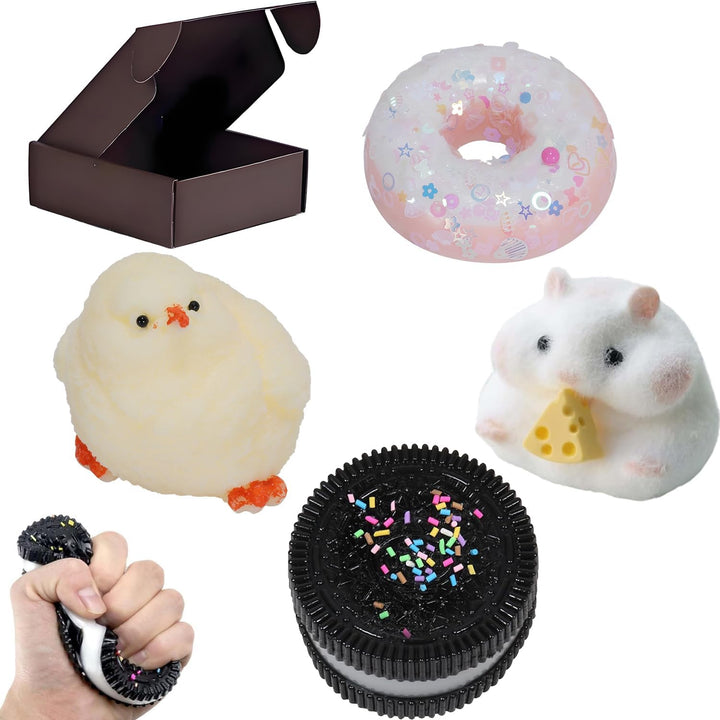 4PCS Taba Squishy, Cat Paw Squeeze Soft Fidget Toys, Stress Relief Novelty for Anxiety, Perfect for Stress and Anxiety Relaxing Toy