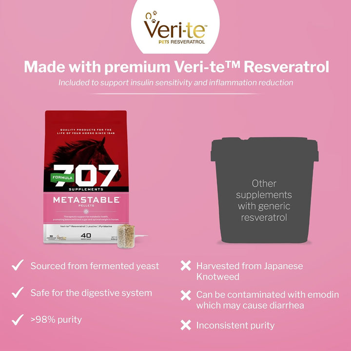 Metastable Pellets for Horses 5 Lb Bag – 40 Servings – University-Studied Support for Horses with Laminitis, Insulin Resistance & Metabolic Disorders