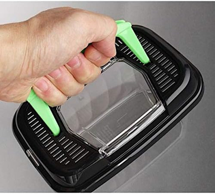 Critter Keeper with Handle, Easy to Observe, Terrarium for Bugs, Fish, Lizards, Crawfish, Frogs, or Snakes, Insect Cage, Made in Japan (1Pc)