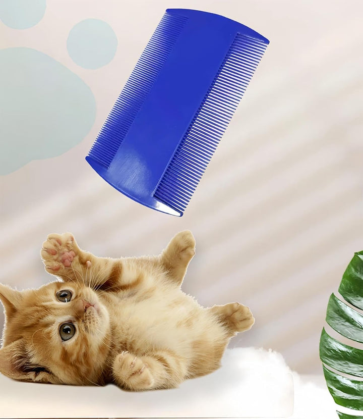 Flea Comb, 5 Pack Double Sided Fine Tooth Comb, Pet Grooming Combs Dandruff Removal Combs for Cats Dogs Puppy