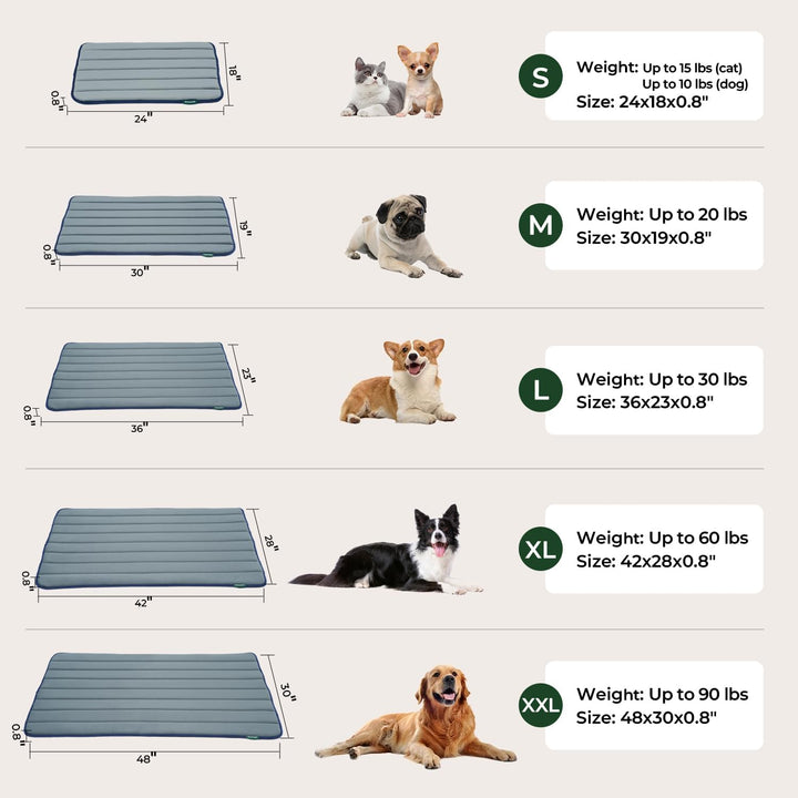Dog Crate Pad, Dog Foam Crate Mat Kennel Pad, Washable Water-Resistant Pet Bed Flat Dogs Cage Mat for Small Dogs