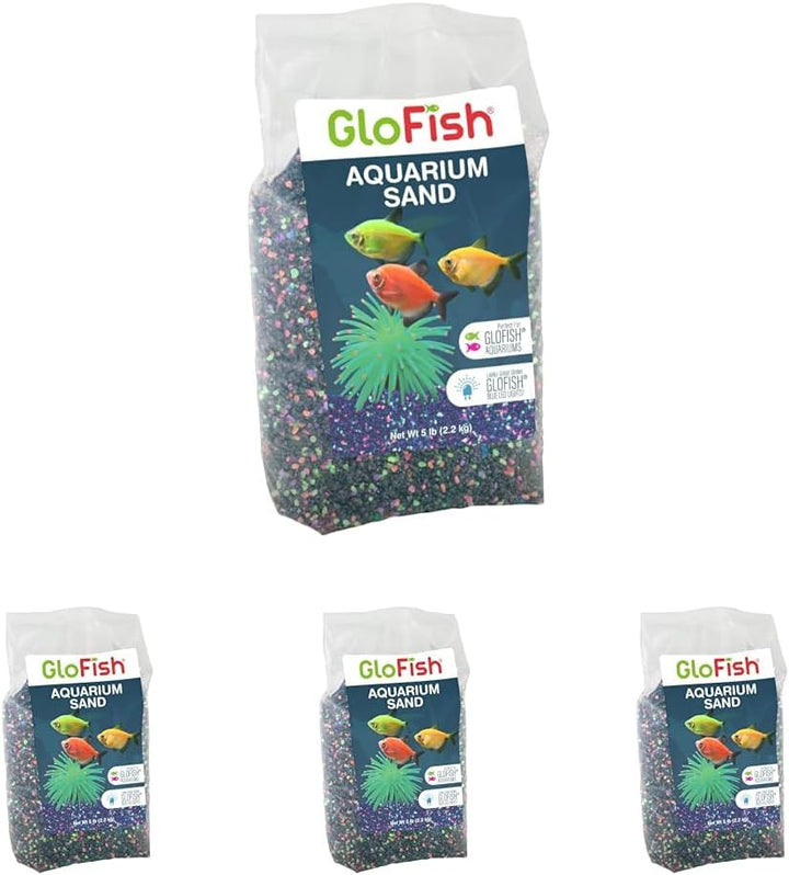 Aquarium Sand 5 Pounds, Black with Highlights, Complements Tanks and Décor, (AQ-78485)