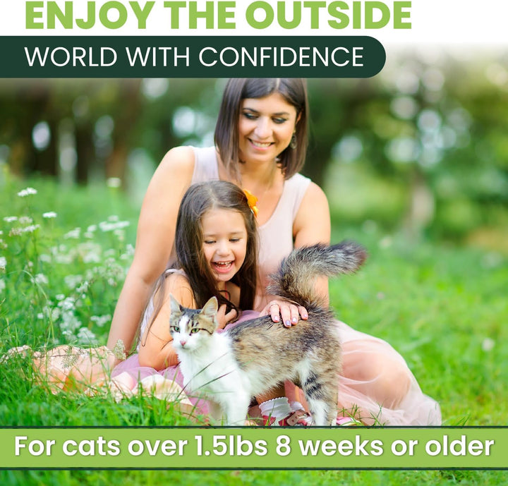 Flea and Tick Prevention for Cats: Flea & Tick Topical for Cats over 1.5Lbs, 6 Dose Flea and Tick Control/Prevention for 6 Months (6 Pack)