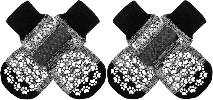 anti Slip Dog Socks to Prevent Licking Paws, Dog Shoes for Hot Pavement, Dog Booties for Small Medium Large Senior Dogs, Traction Control Boots & Paw Protectors for Hardwood Floors