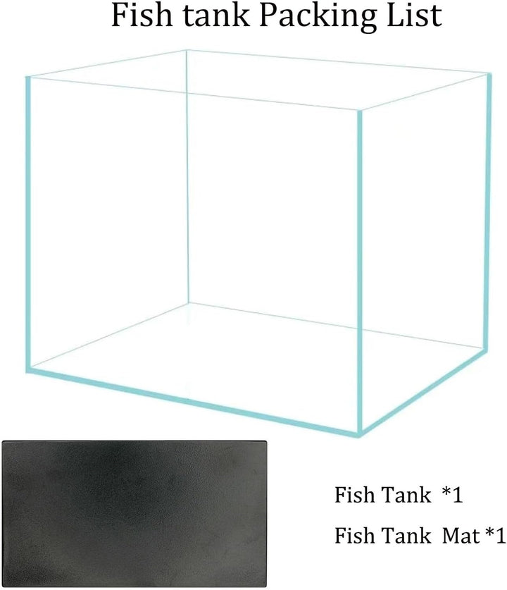 5 Gallon Glass Fish Tank, Easy to Maintain Small Aquarium for Betta/Goldfish/Snails/Shrimp and Aquatic Planting.