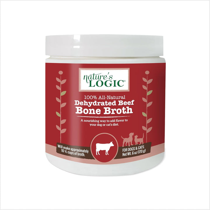 Dehydrated Bone Broth Powder - 100% Natural Dog & Cat Topper - Rich in Glucosamine & Chondroitin - Boosts Immune System - Gluten-Free, No Synthetic Ingredients - Chicken, 6Oz