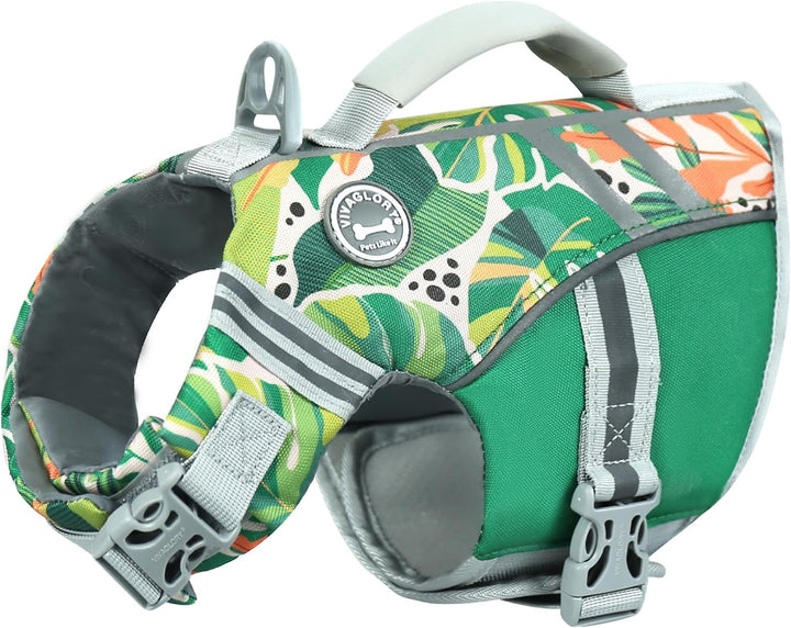 Sports Style Dog Life Vest, Dog Life Jacket for Swimming & Boating, Ripstop & Buoyancy for Puppy Doggy, Lifejacket with Handle, M, Blue