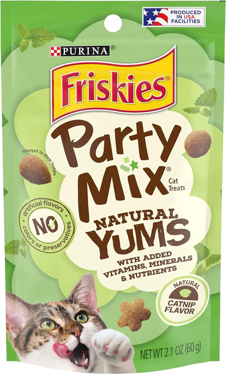Purina  Made in USA Facilities, Natural Cat Treats, Party Mix Natural Yums Catnip Flavor - 20 Ounce (Pack of 1)