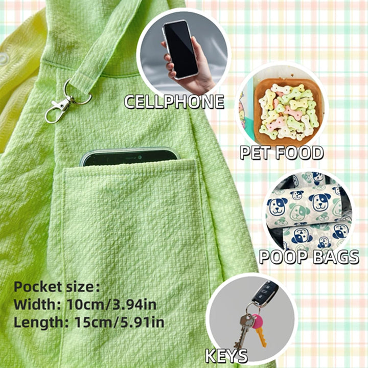 Cat Sling Carrier, Dog Purse Carrier for Small Dogs Cats 3-15 Lbs, Puppy Carrier Breathable Fabric with Storage Pockets