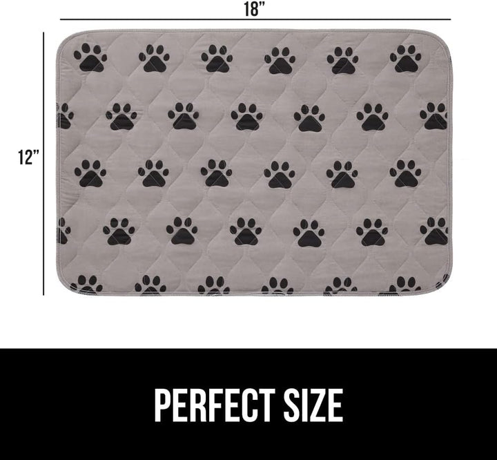 Washable Puppy Pads, Slip Resistant Dog Crate Mat, Waterproof Cloth Pee Pad for Training Puppies in Playpen, Reusable Pet Incontinence Blanket, Protects Sofa, Furniture, Floors, 18X12
