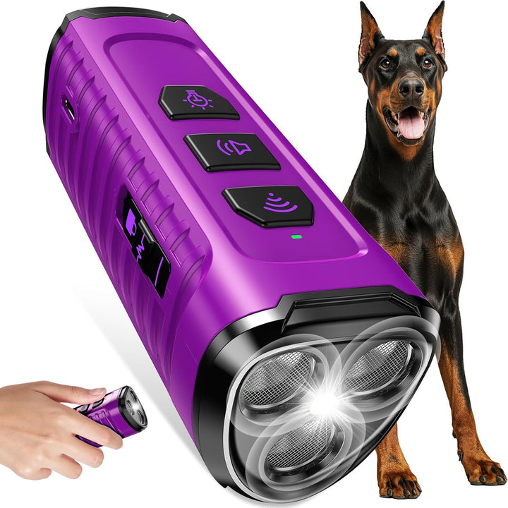Dog Bark Deterrent Device 3X anti Barking Device for Dogs, 5 Modes Stop Neighbors Dog Barks No More Safe for All Dogs 50FT Bark Control Indoor Outdoor with Flashlight,Dog Training Device