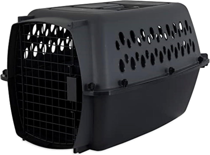 Pet Porter Fashion Dog Kennel 26", Parisian Blue & Black, for Pets 20-25Lbs, Made in USA