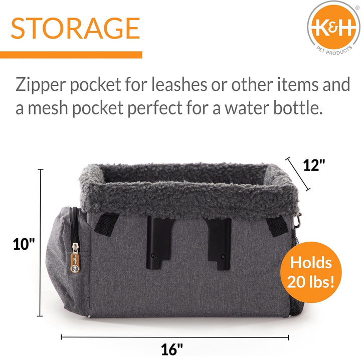 Bike Basket Front Dog Carrier, Universal Fit Cat Dog Pet Bike Basket with Front Bicycle Mount Included, Washable Liner, Strong Metal Basket, 2 Safety Leashes - Large 16 X 12 X 10In