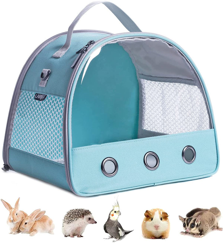 Guinea Pig Carrier Backpack, Clear Bubble Window Backpack for Guinea Pig, Bunny Rat Bird (Black, Carrier)