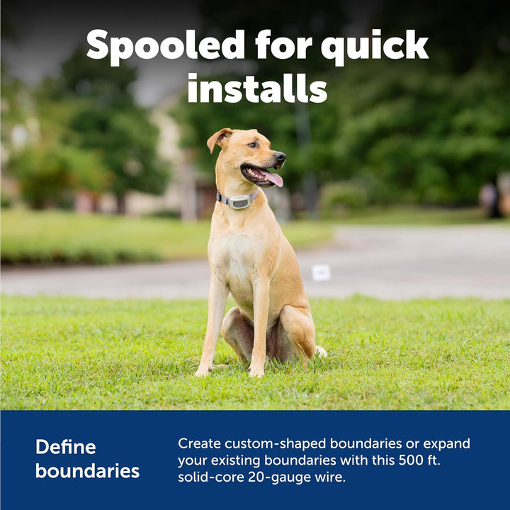 Underground Dog Fence Wire (500 Foot) Create Your  Boundary, Electric Dog Fence Wire (Yellow) - from the Parent Company of IFB