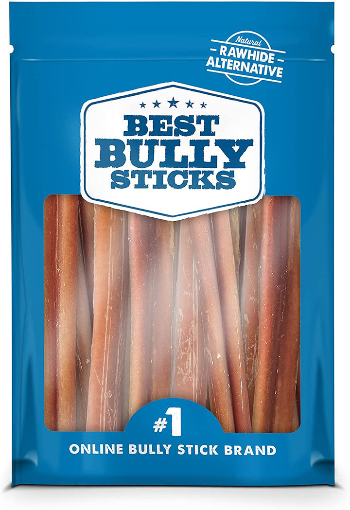 4 Inch Bully Sticks - 8 Oz (Pack of 1) - Natural Grass-Fed, Grain and Rawhide Free, Ideal for Small or Young Canines