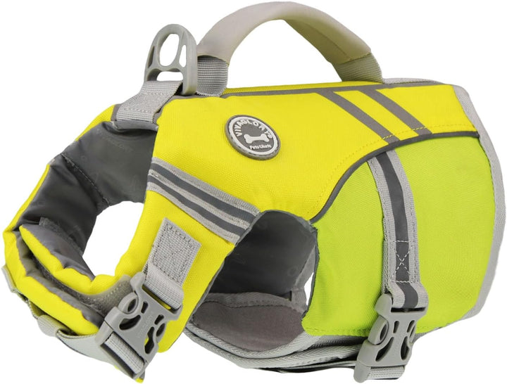 Sports Style Dog Life Vest, Dog Life Jacket for Swimming & Boating, Ripstop & Buoyancy for Puppy Doggy, Lifejacket with Handle, M, Blue