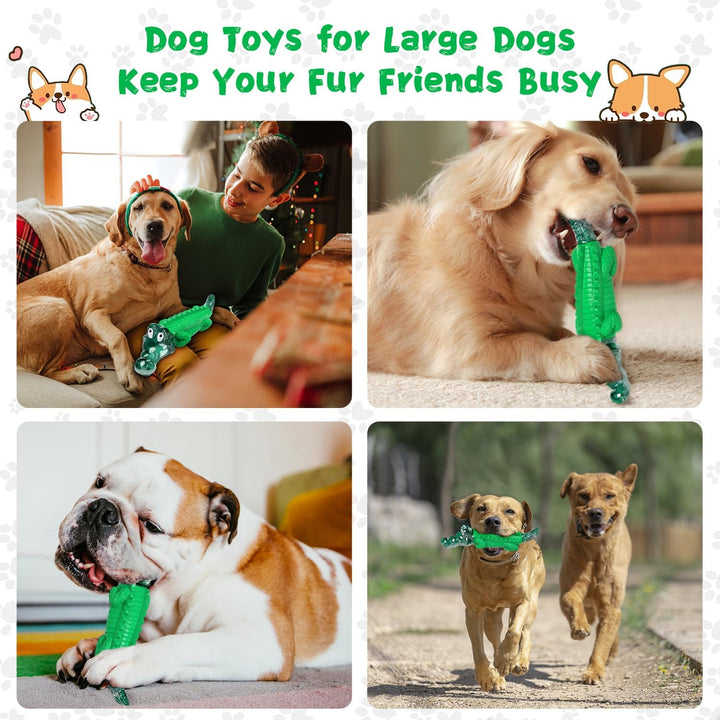 Dog Chew Toys for Aggressive Chewers -Tough Dog Toy to Reduce Pet Anxiety and Boredom for Small, Medium, Large Breed