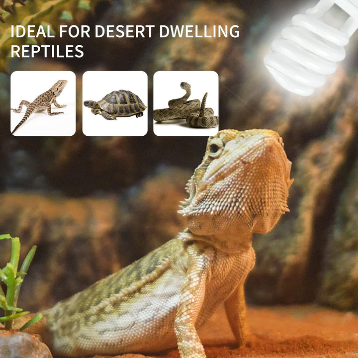 Desert UVA UVB Reptile Light Bulb 10.0 26W Compact Fluorescent Lamp