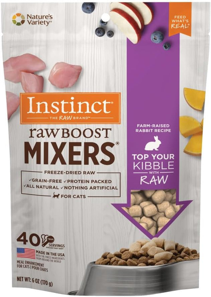 Raw Boost Mixers Freeze Dried Raw Cat Food Topper, Grain Free Cat Food Topper 6 Ounce (Pack of 1)