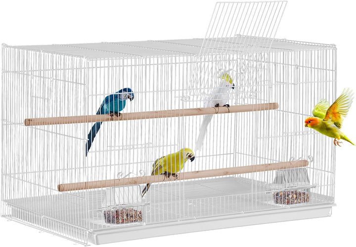 30 Inch Flight Bird Cage, Stackable Bird Cage Parakeet Cage with Slide-Out Tray and Handle, Small Parrots Birdcage for Cockatiels Budgies Conure Macaw Finch Lovebirds Canaries Pigeons