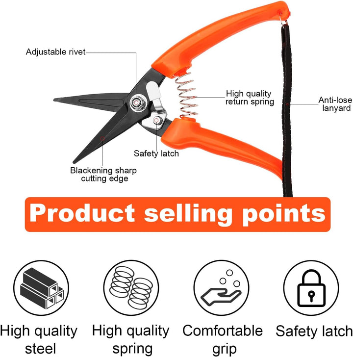 Professional Sheep Hoof Trimmer Scissors, Versatile Sheep Hoof Trimmer for Sheep, Goats and Alpacas with Non-Slip Handles for Safe and Precise Hoof Trimming (8 Inch)