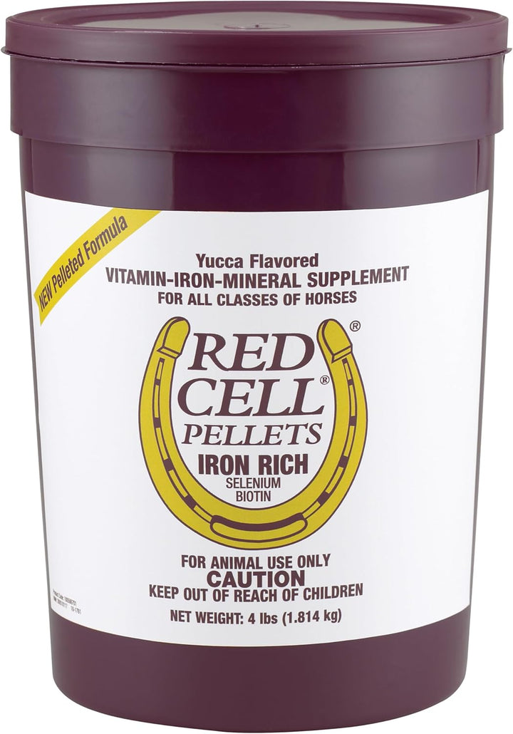 Horse Health Red Cell Pellets, Vitamin-Iron-Mineral Supplement for Horses, Helps Fill Important Nutritional Gaps in Horse'S Diet, 4 Lbs., 64-Day Supply