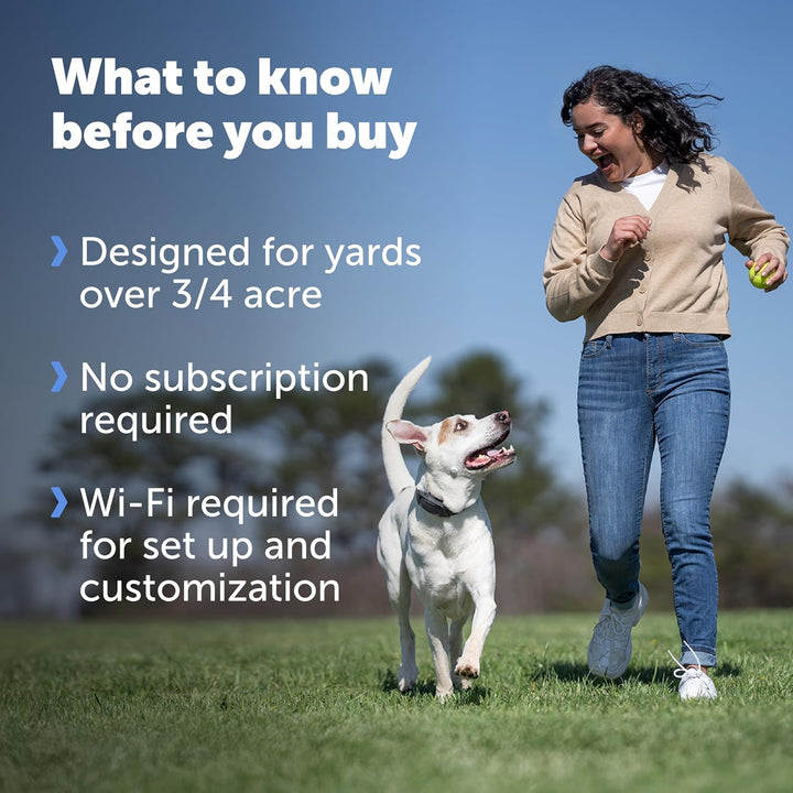 Guardian GPS Dog Fence – No Subscription – Create Your Own Wireless Fence for Dogs – for Yards 3/4 Acres or Larger – World'S Safest GPS Dog Fence Tech – New, Redesigned Collar