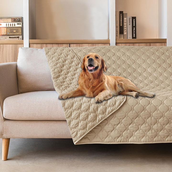 3X Stronger Waterproof Pet Blanket, Scratch Proof Furniture Protector for Dogs Cats, Reversible Cover 30X70 Inch, Dark Grey/Light Grey