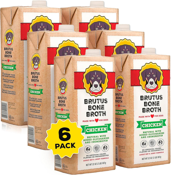 for Dogs - All Natural Bone Broth for Dogs with Chondroitin Glucosamine Turmeric -Human Grade Dog Food Toppers - Beef and Pork Bundle