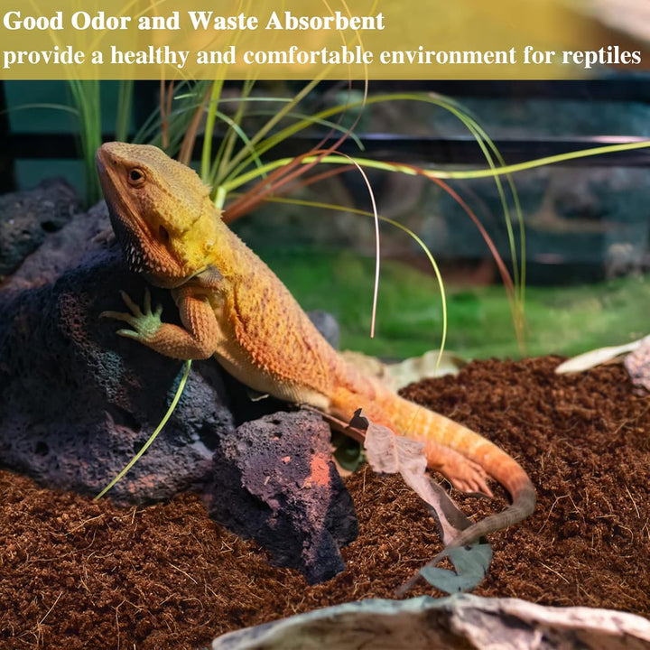 2 Pack Coconut Fiber Substrate, 100% Organic Coconut Husk Coco Coir Brick Terrarium Bedding for Reptiles, Tortoise, Bearded Dragon, Leopard Gecko, Snake, Hermit Crabs, Frogs, Tarantula