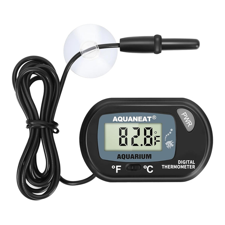 Aquarium Thermometer, Fish Tank Thermometer, Digital Temperature Test, with Large LCD Display (1 Pack)
