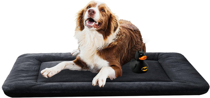 Dog Beds Crate Pad for Medium/Large Dogs Fit Metal,Ultra Soft, Washable & Anti-Slip Kennel Pad for Dogs Cozy Sleeping Mat,Gray 36Inch