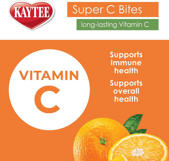 Super C Bites Treat for Pet Guinea Pigs, Adult Rabbits, Chinchillas, and Other Small Animals, Cranberry and Orange, 4 Oz