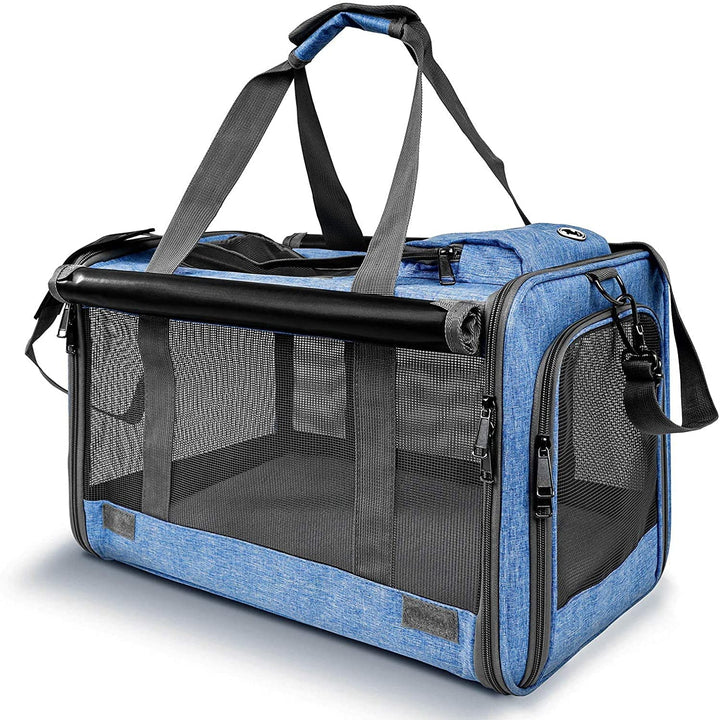 Pet Carrier for Large Cats, Soft-Sided Cat Carrier for Medium Big Cats and Puppy up to 20Lbs, Washable Dog Carrier Privacy Protection for Home Outdoor Travel