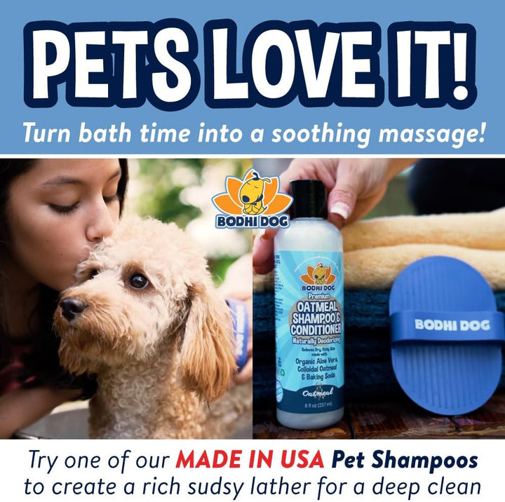 Shampoo Brush - Pet Grooming & Bath Supplies for Dogs and Cats - Bath Brush for Long & Short Hair - Premium Scrubber for Shower, Bathing & Massage (One Pack, Blue)