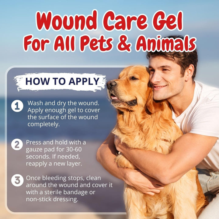 Dog Wound Care Gel – Styptic Powder Alternative for Dogs & Cats | Quick Stop Bleeding for Cuts, Nails & Scrapes | Liquid Bandage First Aid for Pets and Animals | ® 15Ml | Made in USA
