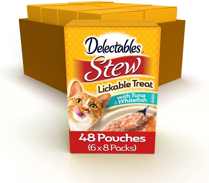 Delectables Stew Lickable Wet Cat Treats for Adult & Senior Cats, Variety Pack, 1.4 Ounce (Pack of 12)