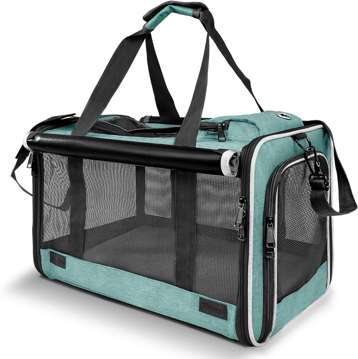 Pet Carrier for Large Cats, Soft-Sided Cat Carrier for Medium Big Cats and Puppy up to 20Lbs, Washable Dog Carrier Privacy Protection for Home Outdoor Travel