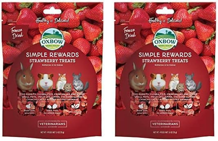 Animal Health Simple Rewards Apple Banana Treats, Timothy Hay Guinea Pig & Bunny Treats, Pet Snack, Made with  Guinea Pig Hay, Made in USA, Timothy for Rabbit, 3 Oz Bag