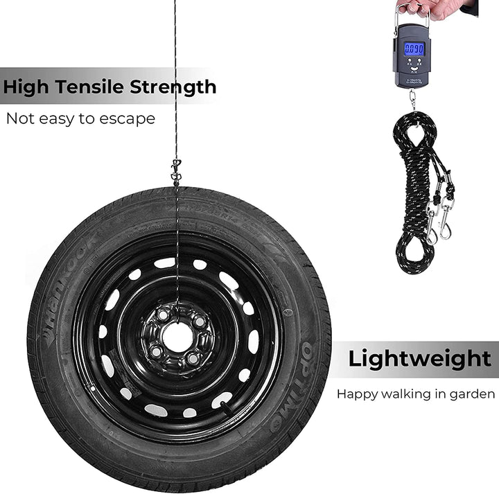 Reflective Cat Leash, 30Ft Escape Proof Walking Lead Yard Long Leash, Extender Leash Training Playing Outdoor for Cats Puppy Kitten Small Dogs Rabbit Small Animals