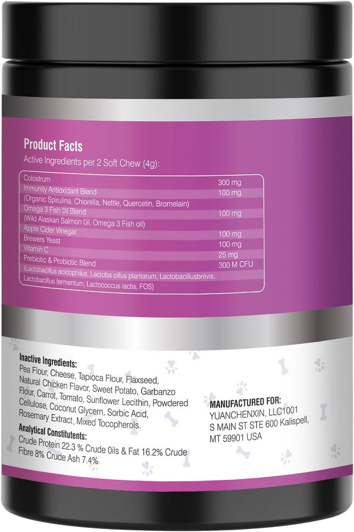 Dog Allergy Chews 200Pcs - Dog Allergy and Itching Skin Relief anti Itch Aller Immune Bites for Dogs Itching Licking Paws Treatment Relief Itchy Chew Probiotics Vitamins for Skin and Coat Allergies