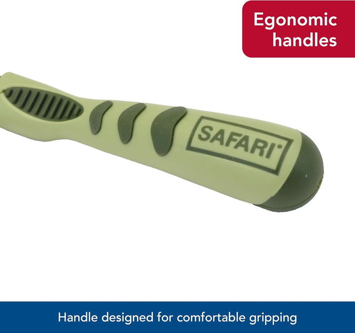 Pet Safari Dog De-Matting Comb - Serrated Stainless Steel Grooming Tool for Dogs with Medium to Long Hair - Keeps Coats Smooth & Soft - One Size