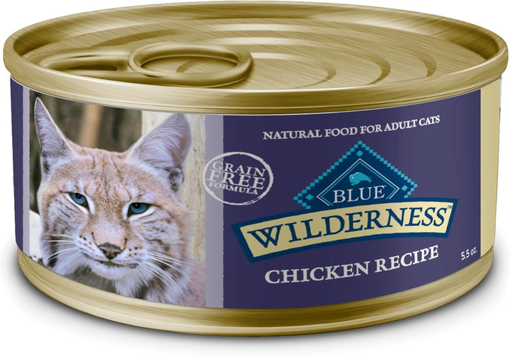 Wilderness High Protein, Natural Adult Pate Wet Cat Food Variety Pack, Chicken, Salmon, Duck 3-Oz Cans (12 Count- 4 of Each Flavor)