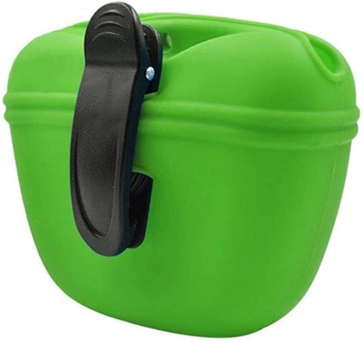Silicone Dog Treat Pouch-Small Training Bag-Portable Dog Treat Bag for Leash with Magnetic Closure and Waist Clip[Us Design Patent]