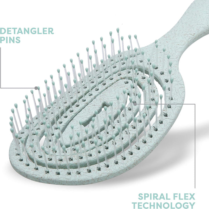 for Pets Eco-Friendly Detangling Pin Brush for Dogs in Mint Green | Easy to Hold Ergonomic Handle Dog Brushes, Wet or Dry Dog Hair Brush, Light Blue (Ff12806),Gray/Black