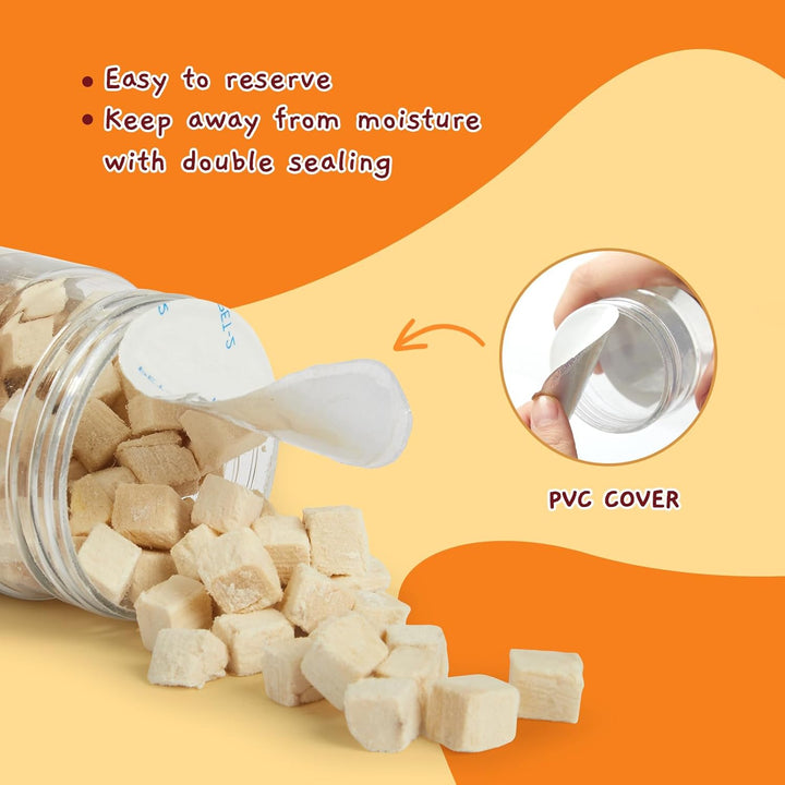 Freeze Dried Chicken Cat & Dog Treats, Single Ingredient Chicken Bites for Cats & Dogs, High Protein Pet Training Treats, Edible Organic Food Topper, 10.58 Oz