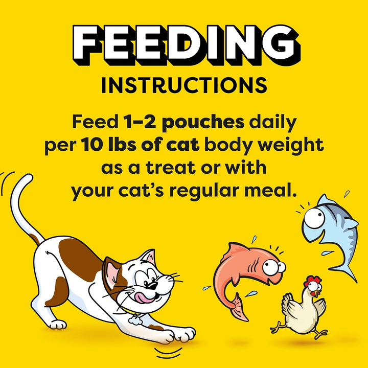 Creamy Puree Variety Pack of Squeezable Cat Treats, 0.42 Oz. Tubes, 24 Count