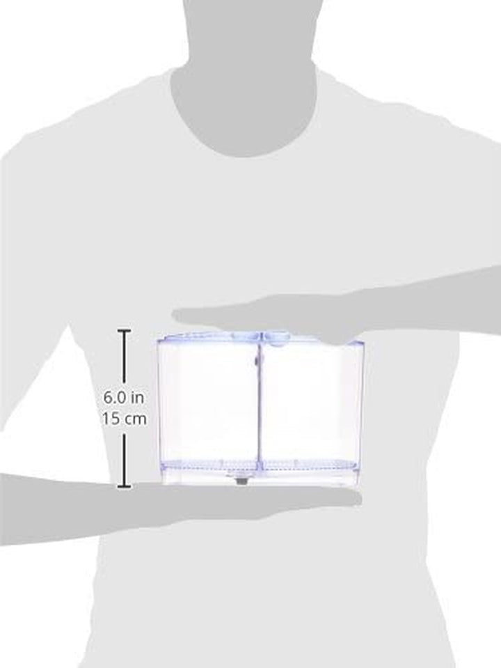 Twin Betta Bow-Front Kit for Aquarium Blue, Green, Tank Is 7.5" across the Front, 6" across the Back